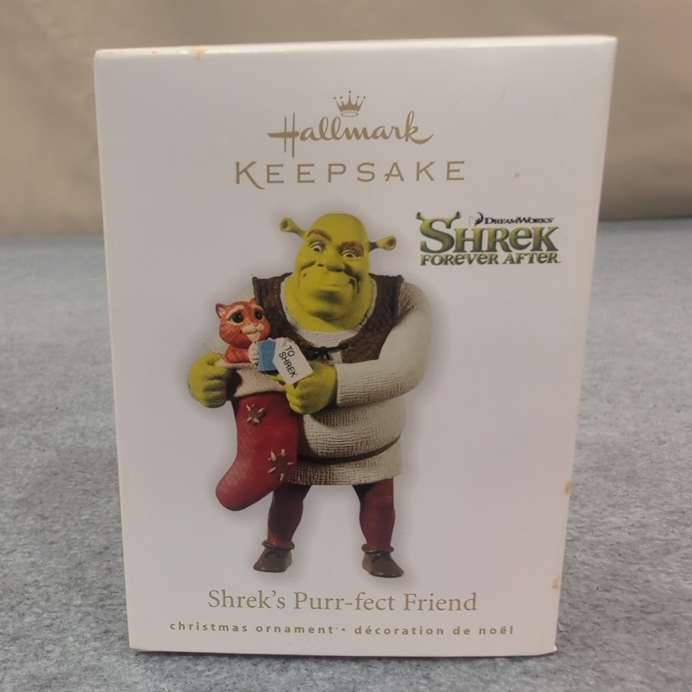 Hallmark Keepsake Shrek Forever After Shreks Purr-fect Friend Xmas Ornament 2010 - Picture 1 of 3